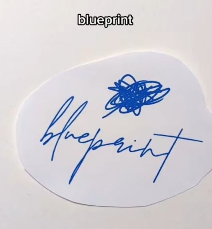 an autographed guitar pickle with the words blueprint on it and a drawing of a bee