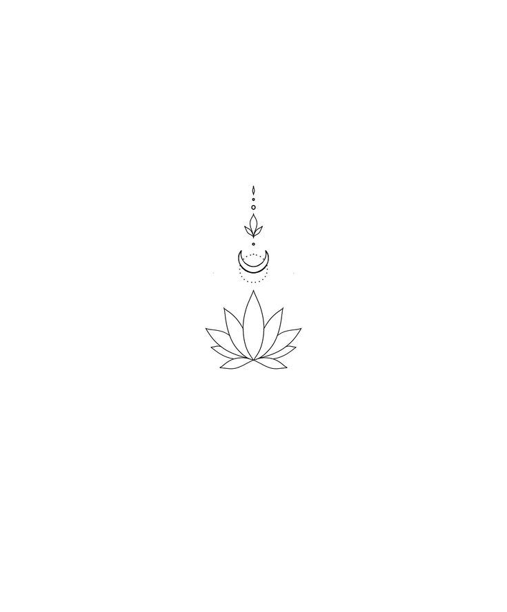 a line drawing of a lotus flower on a white background