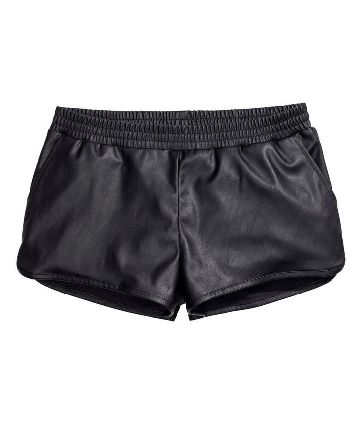 PU Leather Solid Slim High Waist Shorts - Uniqistic.com Short Cuir, Faux Leather Shorts, Ripped Denim Shorts, Elastic Shorts, Hot Shorts, H&m Shorts, Mini Short, Elastic Waist Shorts