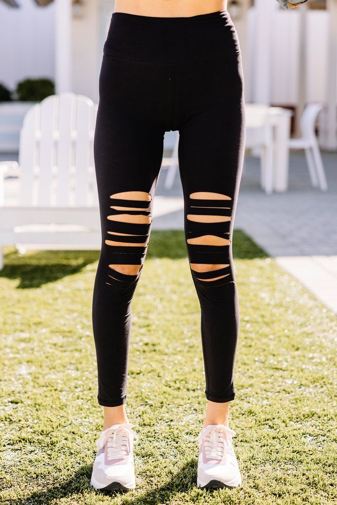 Edgy Black Distressed Leggings - Trendy Leggings – Shop The Mint Distressed Leggings, Make An Outfit, Trendy Leggings, Floral Cocktail Dress, Black Tie Dress, Long Sleeve Outerwear, Two Piece Swimwear, Mint Julep Boutique, Create Shirts