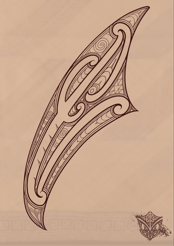 a drawing of a decorative design on a piece of paper that looks like it has been drawn