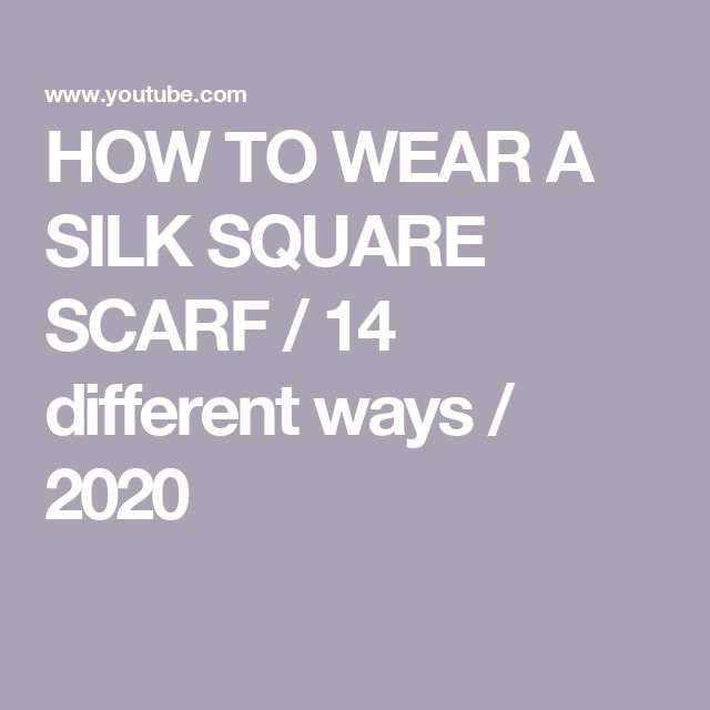 HOW TO WEAR A SILK SQUARE SCARF / 14 different ways / 2020 Square Scarf How To Wear A, Silk Scarf Tutorial, Scarf Tutorial, Silk Square Scarf, How To Wear A Scarf, Square Silk Scarf, Scarf Tying, Square Scarf, Silk Scarf