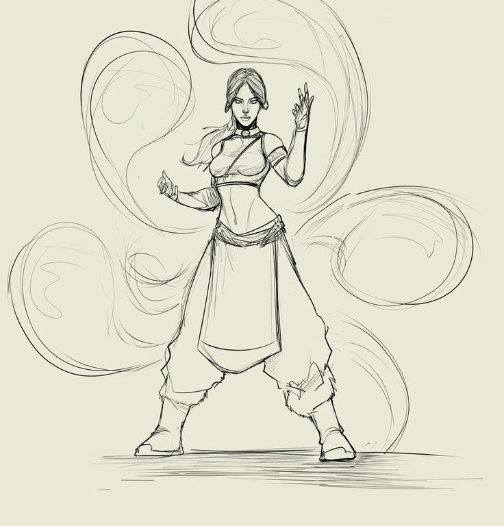 a drawing of a woman dressed in an avatar from the video game street fighter 2