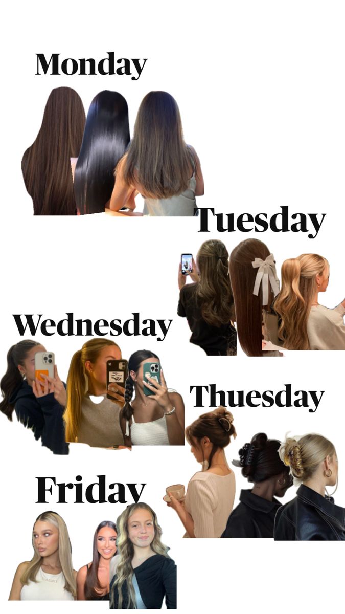 Hair styles for the week days Monday- Friday Dirty Blonde Hair With Highlights, Preppy Hairstyles, Hairstyle Examples, Cute Hairstyles For School, Easy Hairstyles For Thick Hair, Hair Inspiration Long, Easy Hairstyles For School, Easy Hairstyles For Medium Hair, Dirty Blonde Hair