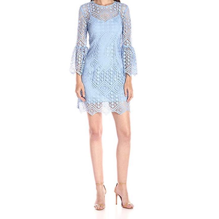 Worn Once. Adorable Lace Dress With Built In Slip. Cynthia Rowley Dress, Mini Shift Dress, Cynthia Rowley, Shift Dress, Lace Dress, Colorful Dresses, Color Blue, Built In, Size 6