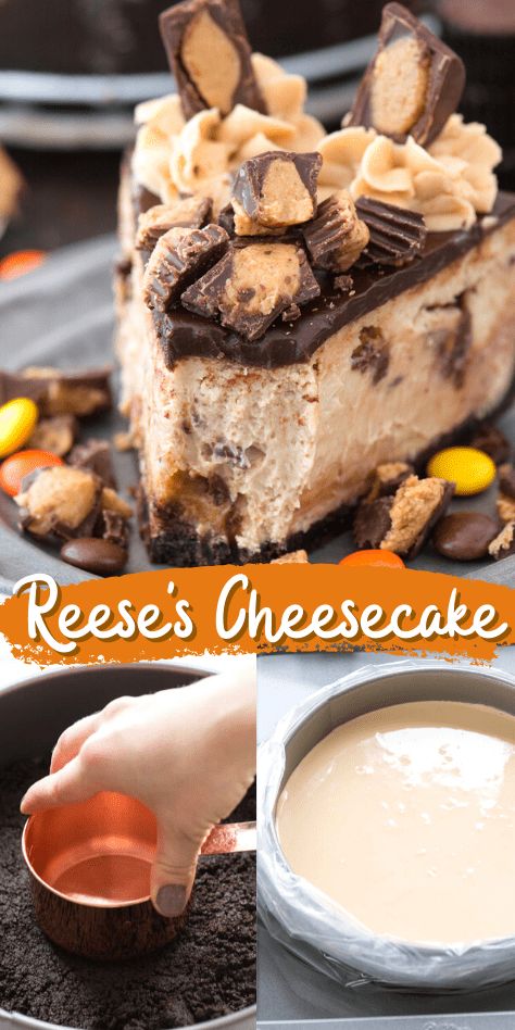 reese's cheesecake recipe with chocolate chips and marshmallows on top