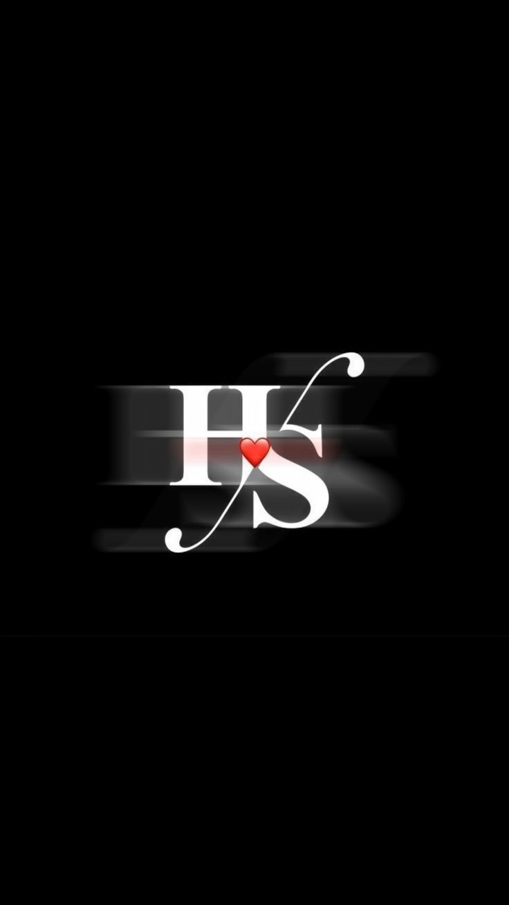 the logo for fs is shown in black and white with red hearts on it