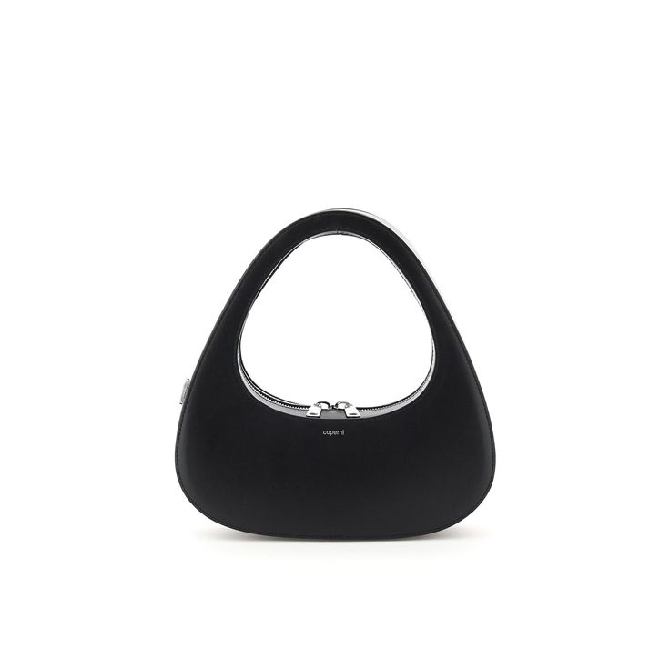 Coperni Swipe Baguette Leather Bag With Rigid Structure And Zip Around Closure. Silver-Tone Logo Print On Front, Side Logo Label, Leather Lining. Steel-Tone Hardware. Materal: 100% Lh. Made In: Italia. Color: Black. Collection: Fall - Winter 2023. Sku: Copba04405. Width: 25 Cm Height: 9 Cm Depth: 6,5 Cm Handle Drop: 15 Cm. Modecraze Is An Online Platform That Offers The Best Designer Products From Europe To Customers All Over The World. Our Exclusive Partnerships With European Retailers Ensure T Designer Black Handheld Baguette Bag, Elegant Handheld Baguette Bag With Handle Drop, Designer Everyday Baguette Bag, Chic Formal Baguette Bag With Round Handle, Elegant Everyday Baguette Bag With Round Handle, Luxury Evening Baguette Bag With Round Handle, Luxury Evening Baguette Bag With Double Handle, Designer Baguette Bag With Top Carry Handle For Evening, Designer Evening Baguette Bag With Top Carry Handle