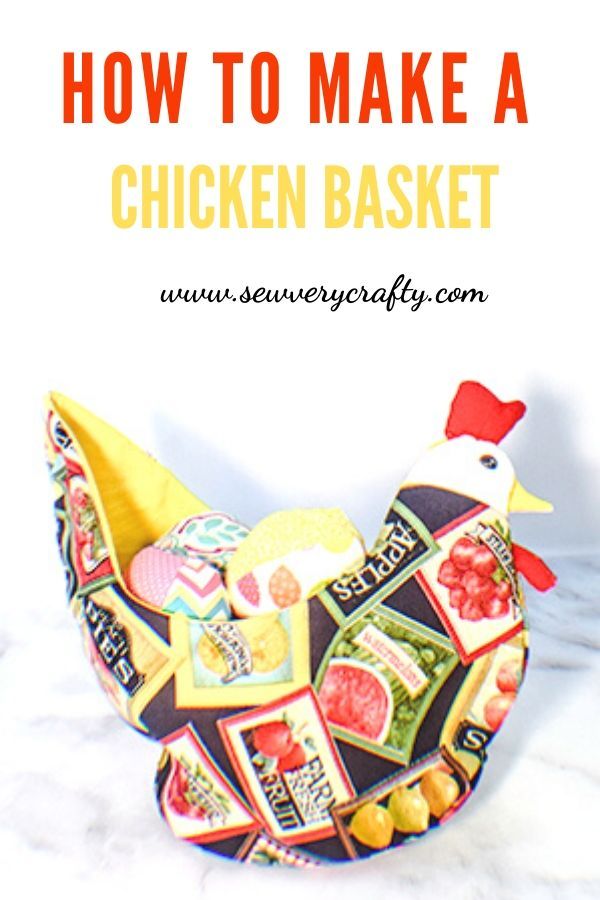 a chicken made out of food sitting on top of a white surface with the words how to make a chicken basket