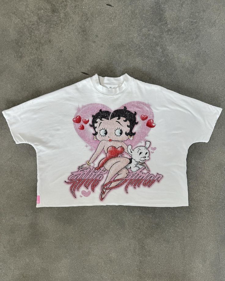 Betty Boop Boxy Tee💕 (PREMADE NEXT DAY SHIPPING) stileamor.art Betty Boop Shirt, Astro Boy, Boxy Tee, Betty Boop, Next Day, Quick Saves, Clothes, Art