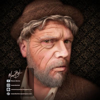 a Mason says what?: Old Man Makeup Old Age Makeup Men, Old Man Makeup Tutorial, Male Theatre Makeup, Aged Makeup, Age Makeup, Theater Makeup, Old Man Makeup, Beard Makeup, Face Aging