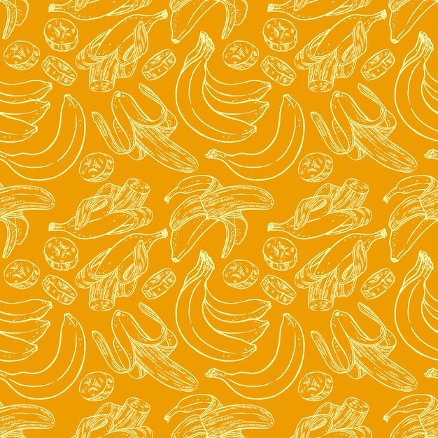 a bunch of bananas that are on a yellow background with some white lines in the middle