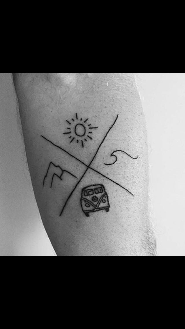 a black and white photo of a person's arm with a tattoo on it