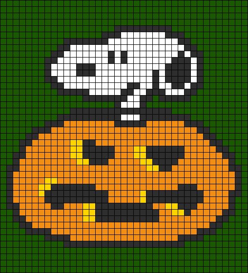 a cross stitch pattern with a pumpkin on it