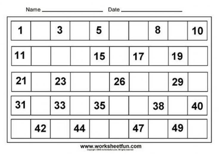 printable worksheet for numbers 1 - 10 with the number line on it