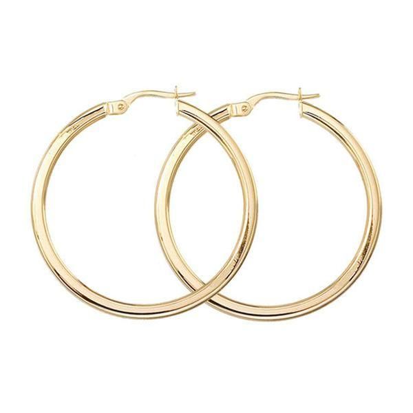 These Roberto Coin earrings from the Perfect Gold Hoops Collection are the ideal everyday style. Crafted in 18k yellow gold, these oval hoops boast a classic design and have hinged snap post closures. These earrings measure 25mm in length. Roberto Coin signs each one of his pieces with a small ruby casted inside the piece, in direct contact with the skin of the one who wears it. This magical signature, surrounded by an antique halo of legend, represents the message of good wishes that Roberto Co Classic Round Clip-on Huggie Earrings, Classic Clip-on Hoop Earrings, Timeless Oval Hoop Earrings With Polished Finish, Classic Small Hoop Clip-on Jewelry, Classic Hoop Earrings As Gift, Classic Tarnish Resistant Hoop Earrings, Classic Clip-on Hoop Earrings As Gift, Classic Oval Huggie Earrings With Polished Finish, Classic Hinged 14k Gold Hoop Earrings