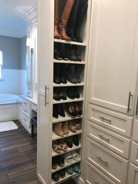 the closet is full of shoes for all to see and do their own things in it