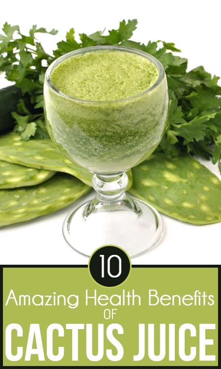 green juice in a glass next to cucumbers and leaves with the title 10 amazing health benefits of cactus juice