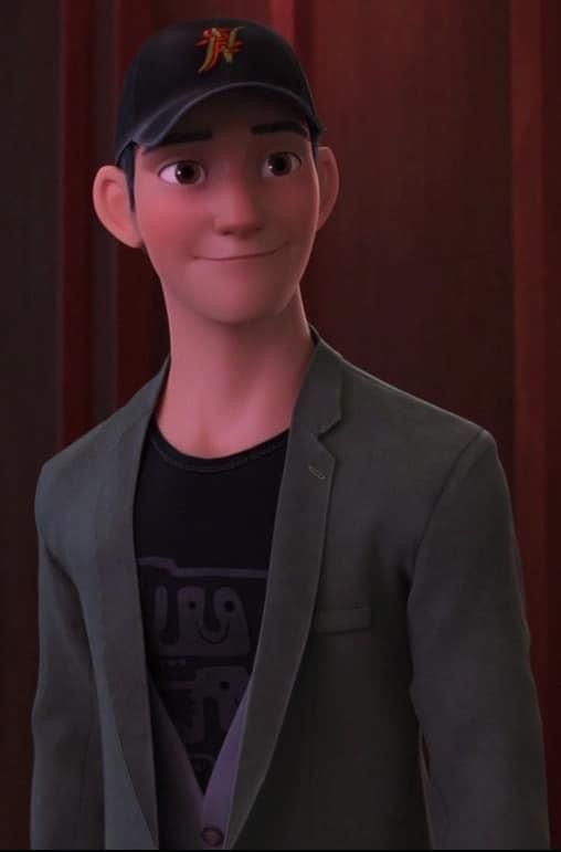 an animated man wearing a hat and jacket