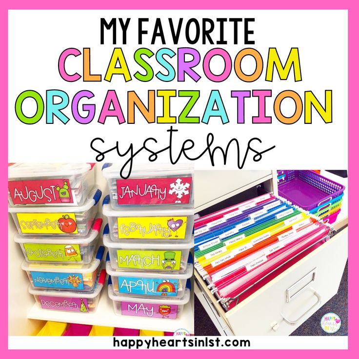 the classroom organization system is organized with plastic containers