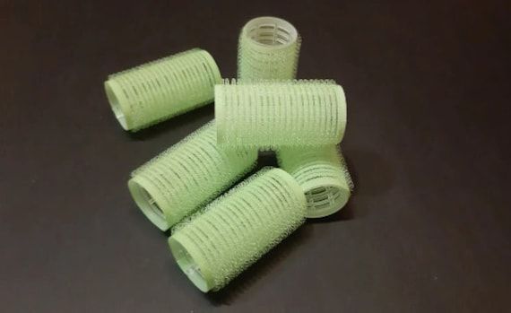 "Effortless Curls- Green Velcro Self Grip Hair Rollers - Perfect Hair Care Accessory for Her, Gift-Worthy! Those self grip hair curlers are ideal for adding volume to your hair style or to the top layer . No need for any grips or pins Dimensions: 6 x 3 cm                        2.4 x 1.2 inches All photos are real and taken by me. This item is Not used and in perfect condition. Check the rest of my shop here: https://www.etsy.com/shop/SeasonalvibesStudio?ref=search_shop_redirect QUESTIONS? If you have any questions, please use the \"Message Seller\" button next to the price and we'll get right back to you! Thank you for visiting my shop and supporting my little business !" Adding Volume To Your Hair, Velcro Hair Rollers, Curl Styles, Hair Rollers, Hair Curlers, Red Glass, Perfect Hair, Gift For Her, Hair Care