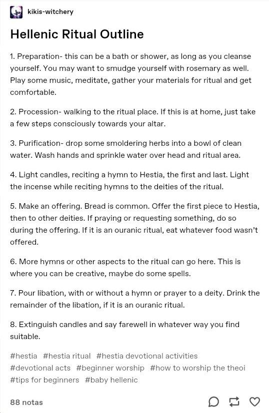 a screenshot of the hypnotic ritual outline page on an iphone screen