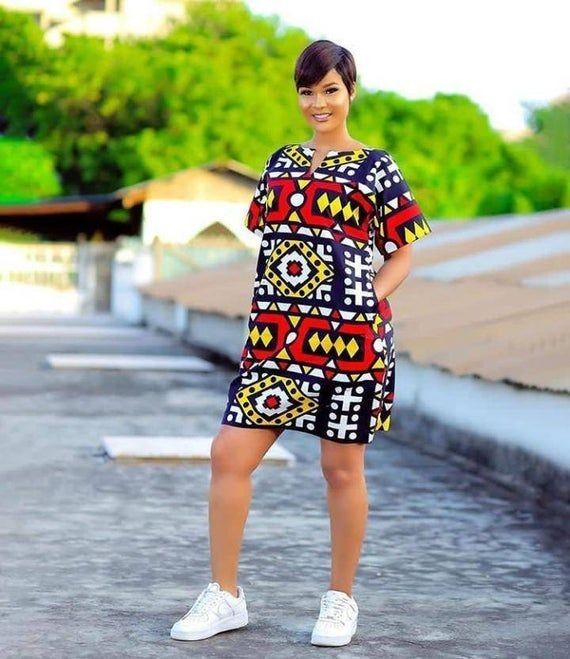 Ankara Short Gown Styles With Sneakers, Gown Ideas, Best African Dresses, Funky Dresses, Short African Dresses, Ankara Gown, African Fashion Skirts, Ankara Gown Styles, African Wear Dresses