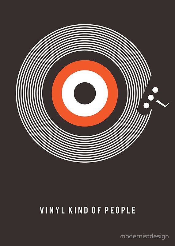 an orange and white poster with the words vinyl kind of people