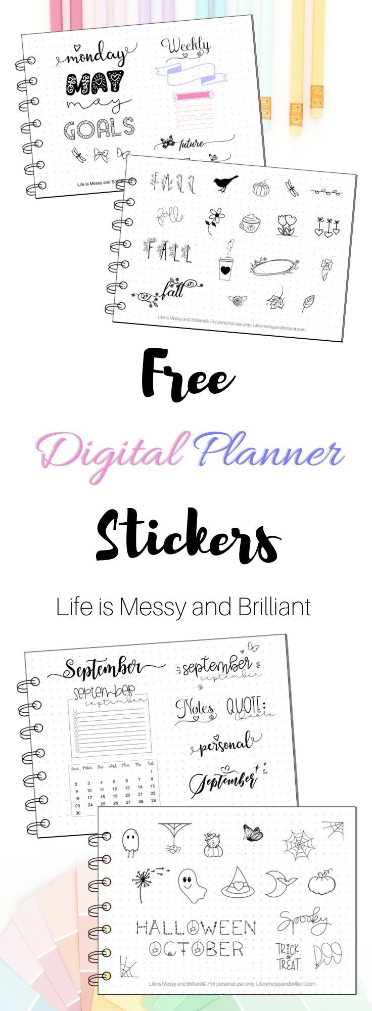 the free printable planner stickers are perfect for bulleting and organizing your life