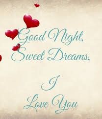 some hearts are flying in the air with words that read good night, sweet dreams i love you