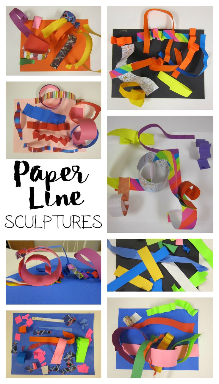 paper line sculptures for kids to make