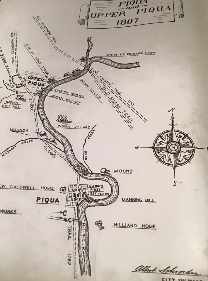 an old map shows the location of several towns and roads in the area that is now on display