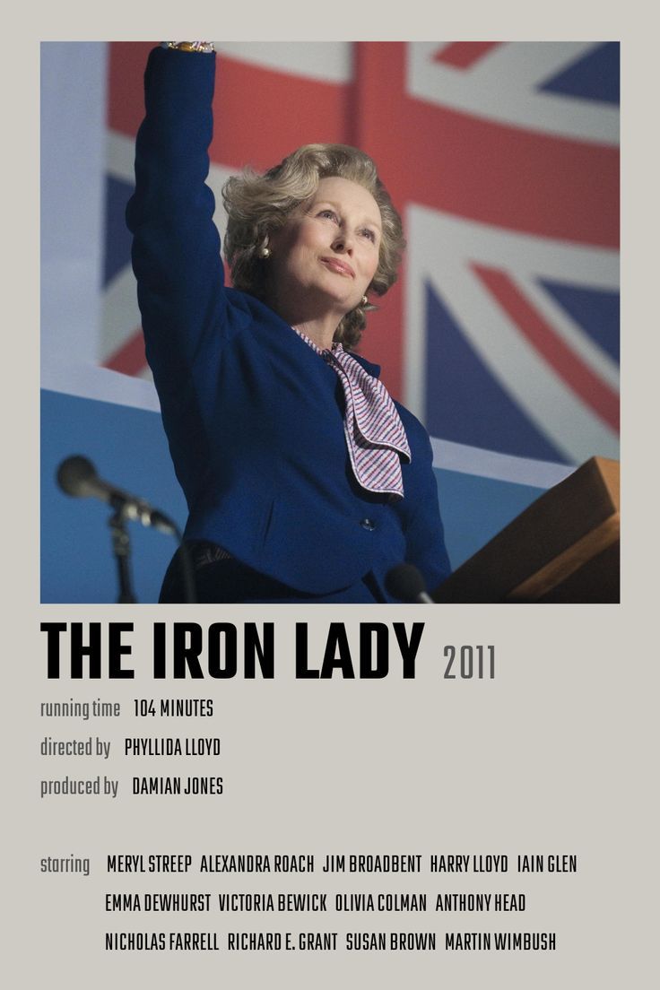 the iron lady 2011 movie poster with an image of a woman raising her hand up