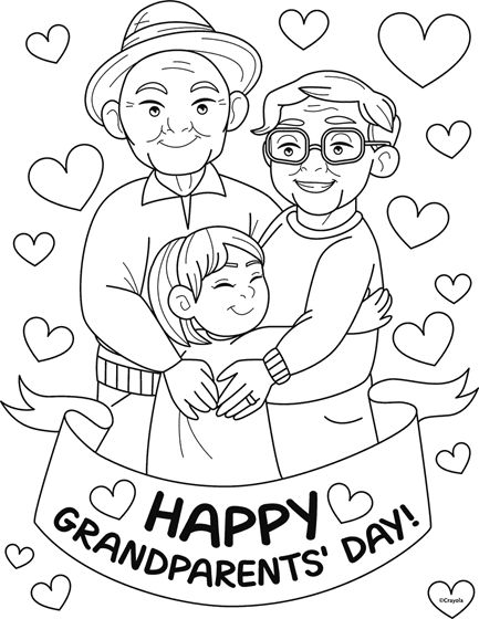 an adult and child hugging each other with the words happy grandparents's day on it