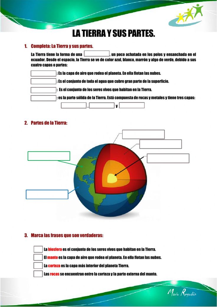 an image of a poster with the words la terra y sus parts