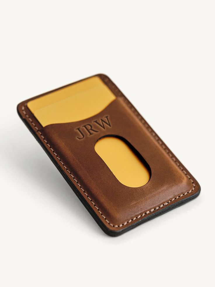 Our Money Clip is the perfect solution for those who want a simple wallet that isn’t too bulky, but is robust enough to hold everything you need— cash included. Featuring two front pockets with integrated thumb slot, a hidden rear pocket for those “always need but rarely use” insurance cards and the like, and the strongest magnets we were able to fit into a wallet of this size. Handcrafted to complement a guy of any age. Premium full-grain leather and robust stitching for many years of service, Rectangular Wallets With Key Clip, Brown Bifold Wallet With Key Clip, Rustic Brown Wallets With Card Slots, Mens Money Clip Wallet, Leather Money Clip, Simple Wallet, Leather Money Clips, Clip Wallet, Leather Conditioner