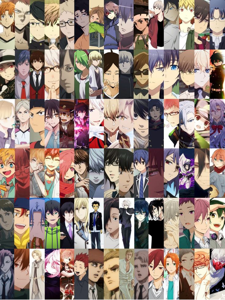 many different anime characters are grouped together