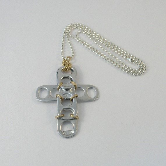 a chain with a silver cross on it