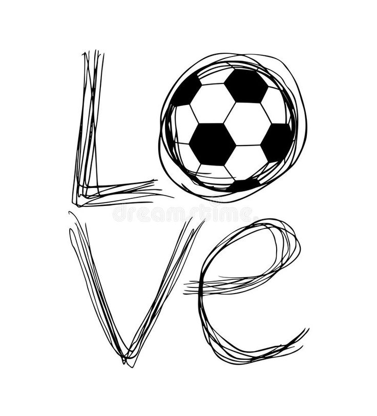 the word love with a soccer ball on it royalty illustration stock images and clippings