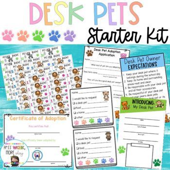 the printable desk pets starter kit