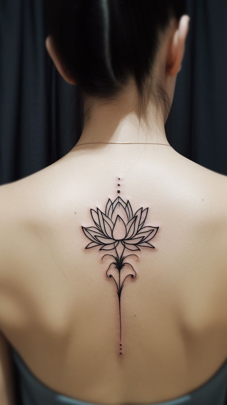 a woman with a tattoo on her back