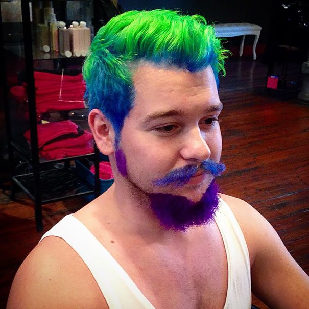 Green Blue Purple Merman Hair, Beard Dye, Rave Hair, Beard Colour, Mens Hair Colour, Colour Hair, Edgy Haircuts, Hair Color Crazy, Men Hair Color