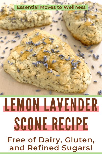 lemon lavender scone recipe with text overlay