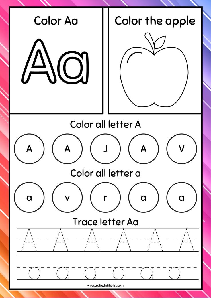 the letter a worksheet for children to practice handwriting and writing with an apple