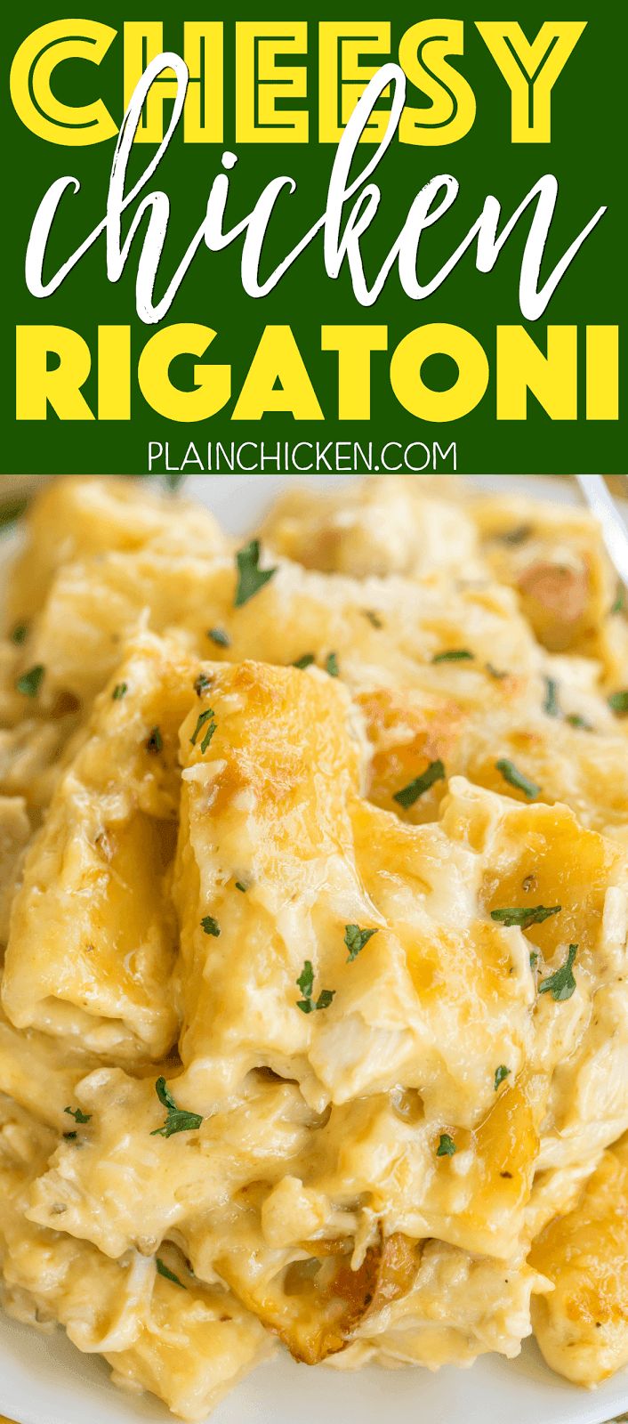 this cheesy chicken rigatoni is an easy and delicious side dish for dinner