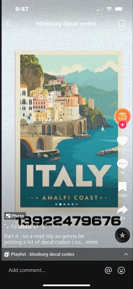 an italian travel poster with the words italy on it's back and in front