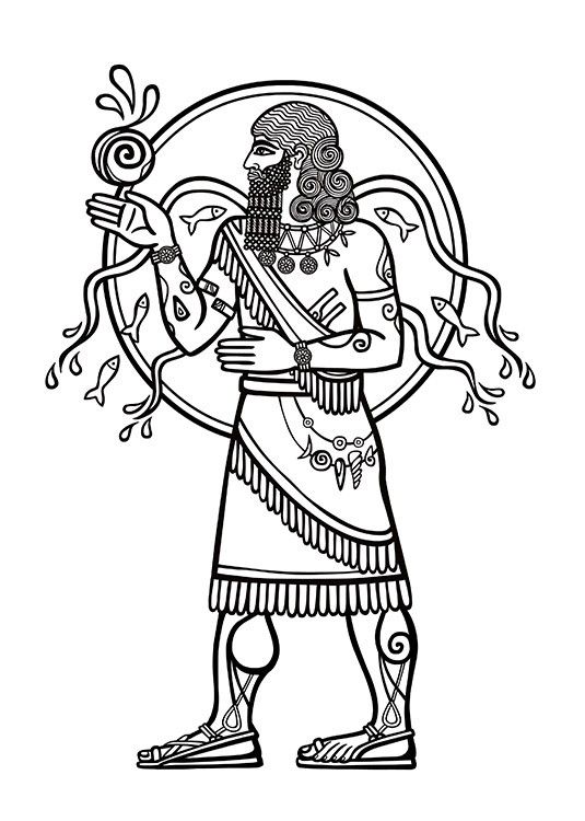 Anunaki Symbols, Ahura Mazda, Captain America Art, Ancient Sumerian, Cool Tattoo Drawings, Compass Tattoo Design, God Tattoos, Silhouette Painting, Ancient Mesopotamia