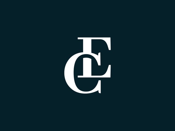 the letter e is made up of two letters, one in white and the other in black