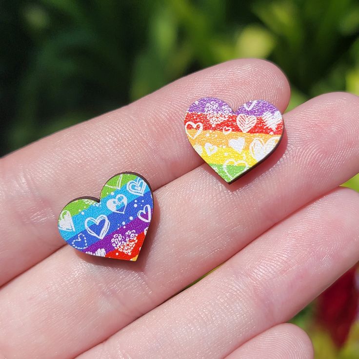 Rock these super cute rainbow heart earrings! They have a nickle free backer. Heart Earring, Cute Rainbow, Rainbow Heart, Heart Earrings, Jewelry Earrings Studs, Etsy Earrings, Super Cute, Jewelry Earrings, Stud Earrings