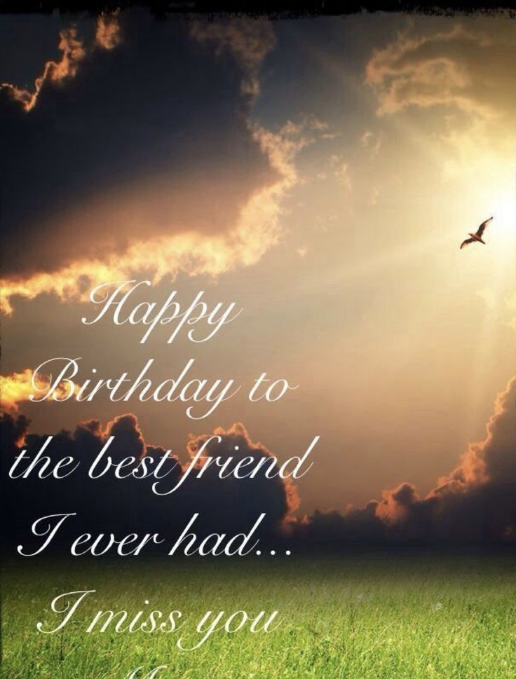 an image of a birthday card with the words happy birthday to the best friend i ever had